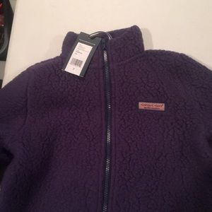 Vineyard Vines Girls Sherpa Jacket Full Zip Size 7
